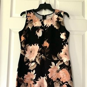OLIVIA MATTHEWS FLORAlL DRESS KNEE LENGTH  SIZE L